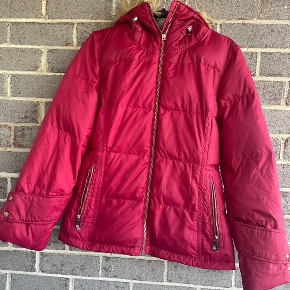 CALVIN KLEIN Women's Faux-Fur-Trim Hooded Down Puffer Quilted Coat Jacket  S - Picture 1 of 13